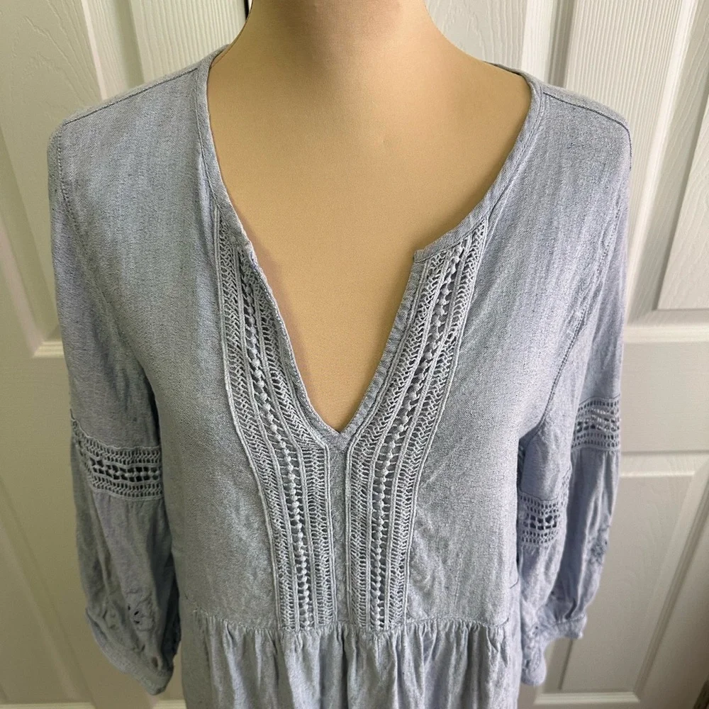 Tommy Bahama Light Blue Embroidered Dress - Picture 2 of 5